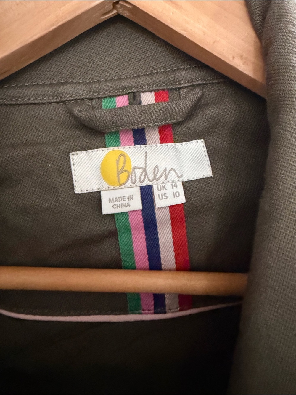 Boden Olive Green Military-Style Field Jacket - Picture 2 of 3